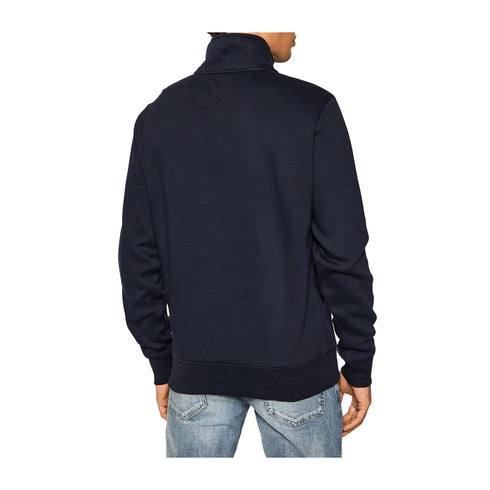 Tommy Hilfiger Felpa con zip Felpa Uomo con mezza zip e stampa Blu - Francavilla Moda