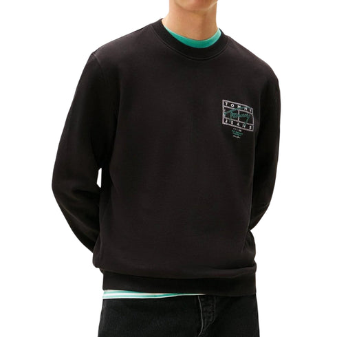 Tommy Hilfiger Felpa giro Felpa Uomo Girocollo in Cotone maxi logo S P26-TOMMY JEANSDM0DM22366-BDS-S - Francavilla Moda