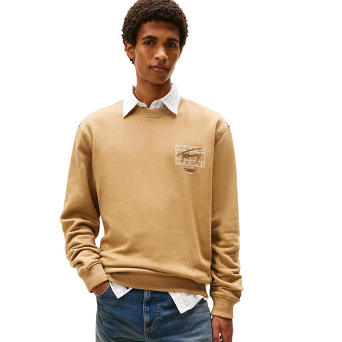 Tommy Hilfiger Felpa giro Felpa Uomo Girocollo in Cotone maxi logo S P26-TOMMY JEANSDM0DM22366-BDS-S - Francavilla Moda