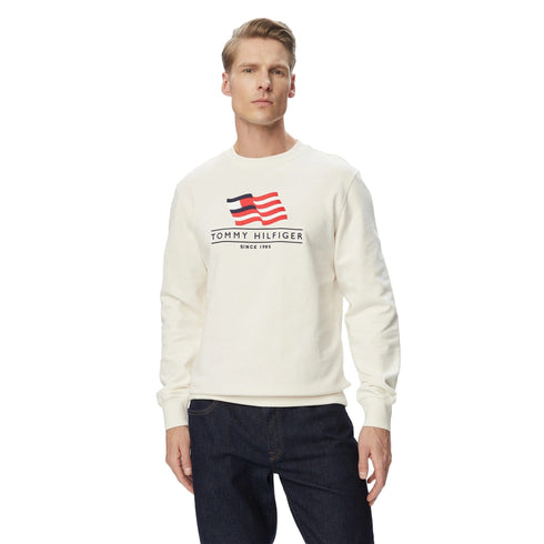 Tommy Hilfiger Felpa girocollo Felpa Uomo girocollo Main Flag S A26-TOMMY HILFIGERMW43383-Z00-S - Francavilla Moda