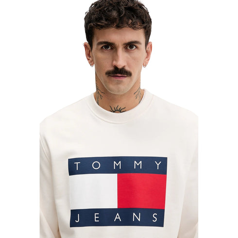 Tommy Hilfiger Felpa Felpa uomo in cotone Big flag S P26-TOMMY JEANSDM22643-YBH-S - Francavilla Moda