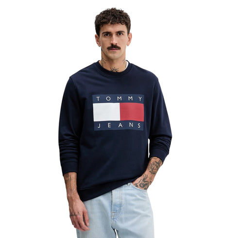 Tommy Hilfiger Felpa Felpa uomo in cotone Big flag XL - Francavilla Moda