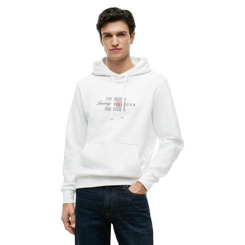 Tommy Hilfiger Felpa con cappuccio Felpa Uomo Script Flag con cappuccio M A26-TOMMY HILFIGERMW43220-YBR-M - Francavilla Moda