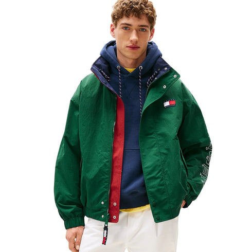 Tommy Hilfiger Giubbino Giacca Hilfiger Sailing reversibile Verde - Francavilla Moda