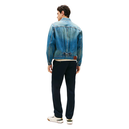 Tommy Hilfiger Giacche Giacca uomo trucker in denim con fibbia sul retro S - Francavilla Moda