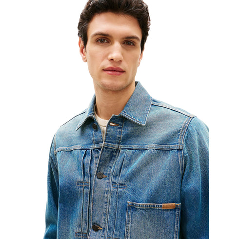 Tommy Hilfiger Giacche Giacca uomo trucker in denim con fibbia sul retro S - Francavilla Moda