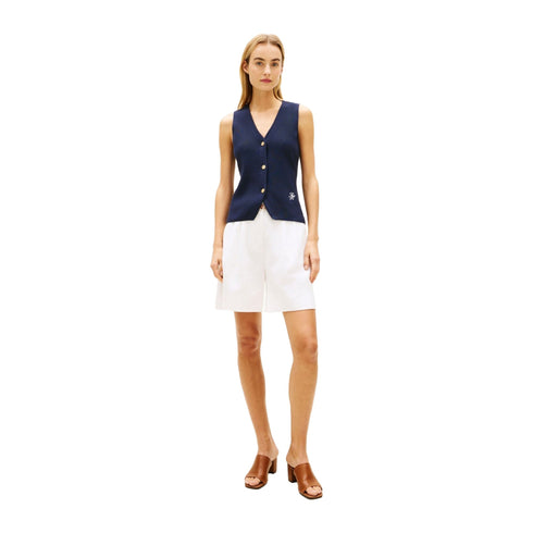 Tommy Hilfiger Gilet Gilet Slim da Donna con scollo a V S P26-TOMMY HILFIGERWW49707-C1G-S - Francavilla Moda