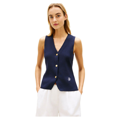 Tommy Hilfiger Gilet Gilet Slim da Donna con scollo a V S P26-TOMMY HILFIGERWW49707-C1G-S - Francavilla Moda