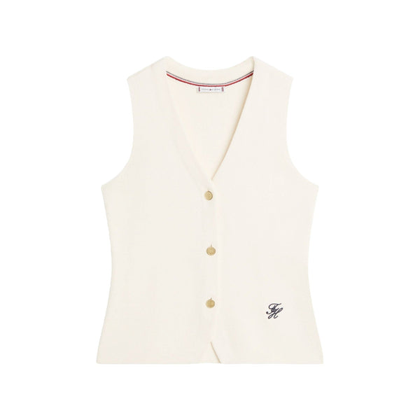 Tommy Hilfiger Gilet Gilet Slim da Donna con scollo a V S - Francavilla Moda