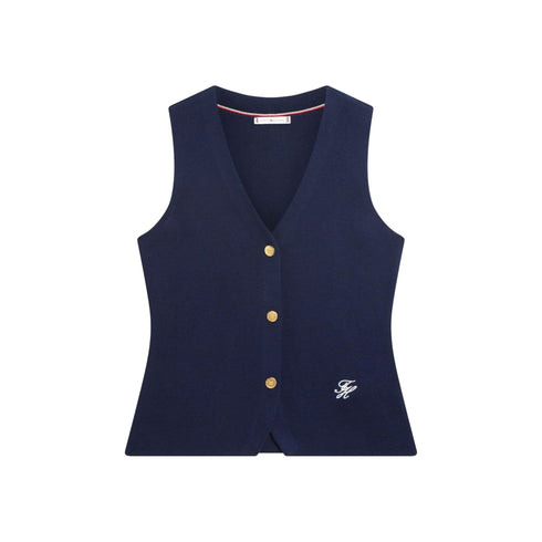 Tommy Hilfiger Gilet Gilet Slim da Donna con scollo a V S P26-TOMMY HILFIGERWW49707-C1G-S - Francavilla Moda