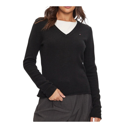 Tommy Hilfiger Maglia Maglia Donna basic a V XS - Francavilla Moda