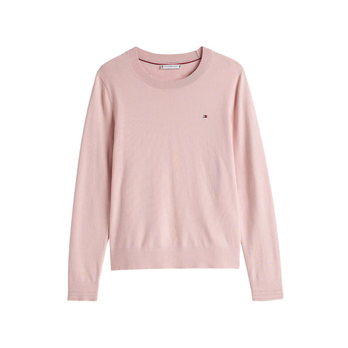 Tommy Hilfiger Pullover Maglia Donna basic in cotone XS P25 - TOMMY HILFIGERWW44984 - TQN - XS - Francavilla Moda