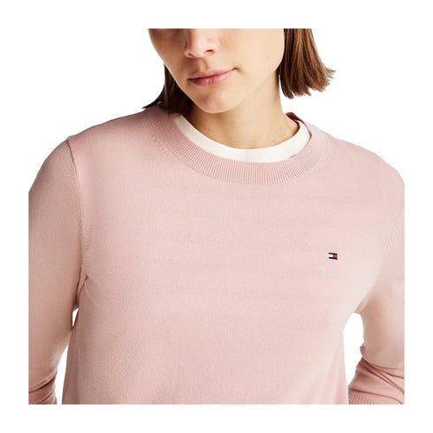 Tommy Hilfiger Pullover Maglia Donna basic in cotone XS P25 - TOMMY HILFIGERWW44984 - TQN - XS - Francavilla Moda