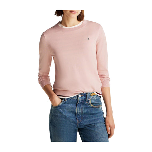 Tommy Hilfiger Pullover Maglia Donna basic in cotone XS P25 - TOMMY HILFIGERWW44984 - TQN - XS - Francavilla Moda