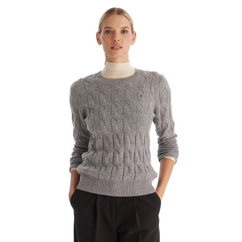 Tommy Hilfiger Pullover Maglia Donna girocollo a trecce XXS - Francavilla Moda