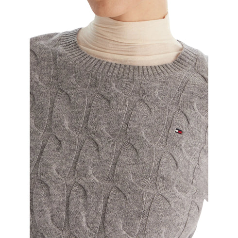 Tommy Hilfiger Pullover Maglia Donna girocollo a trecce XXS - Francavilla Moda