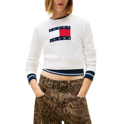 Tommy Hilfiger Pullover Maglia Donna Sparkle Flag S A25-TOMMY JEANSDW21690-YBH-S - Francavilla Moda