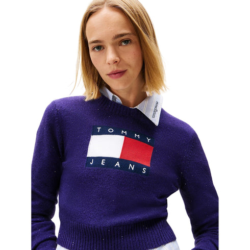 Tommy Hilfiger Pullover Maglia Donna Sparkle Flag S A25-TOMMY JEANSDW21690-VLY-S - Francavilla Moda
