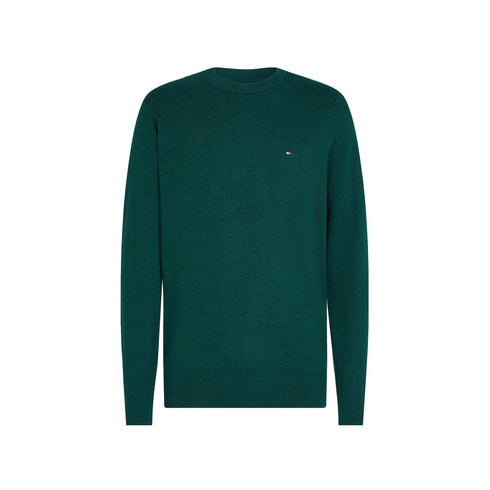 Tommy Hilfiger Pullover Maglia Uomo a girocollo in cotone Verde A24 - TOMMY HILFIGERMW28046 - MRC - S - Francavilla Moda