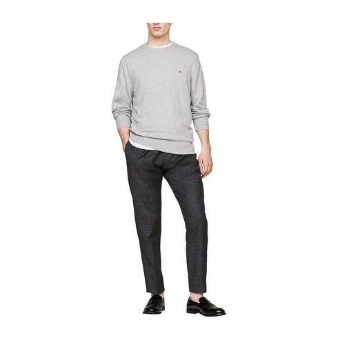 Tommy Hilfiger Pullover Maglia Uomo a girocollo in cotone Grigio chiaro A24 - TOMMY HILFIGERMW28046 - P01 - S - Francavilla Moda