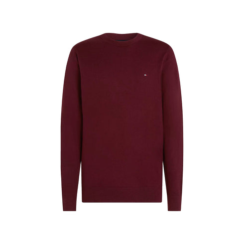 Tommy Hilfiger Pullover Maglia Uomo a girocollo in cotone Bordeau A24 - TOMMY HILFIGERMW28046 - VLP - S - Francavilla Moda