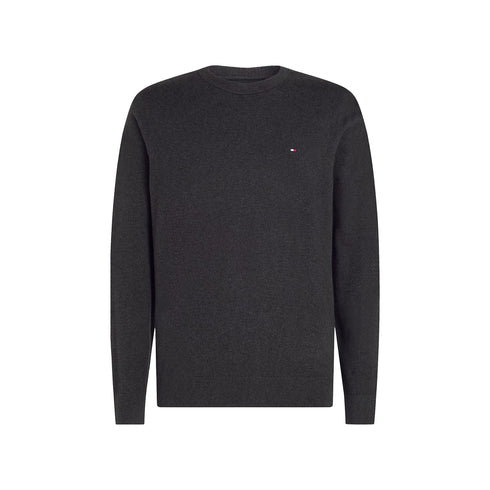 Tommy Hilfiger Pullover Maglia Uomo a girocollo in cotone Grigio scuro A24 - TOMMY HILFIGERMW28046 - P92 - S - Francavilla Moda