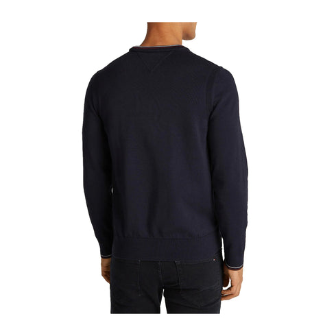 Tommy Hilfiger Maglia Maglia Uomo con etichetta logo Blu - Francavilla Moda