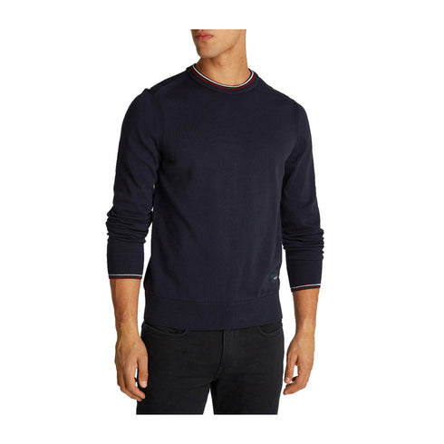 Tommy Hilfiger Maglia Maglia Uomo con etichetta logo Blu - Francavilla Moda