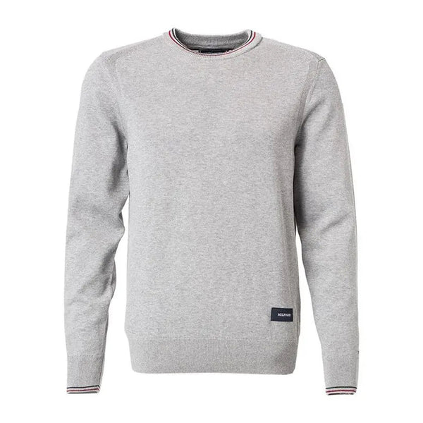 Tommy Hilfiger Maglia Maglia Uomo con etichetta logo Grigio medio A24 - TOMMY HILFIGERMW35474 - P61 - M - Francavilla Moda