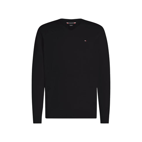 Tommy Hilfiger Pullover Maglia Uomo con scollo a V Blu - Francavilla Moda