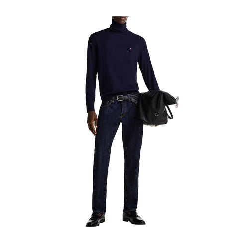 Tommy Hilfiger Pullover Maglia Uomo dolcevita a tinta unita Blu A24 - TOMMY HILFIGERMW28048 - DW5 - S - Francavilla Moda