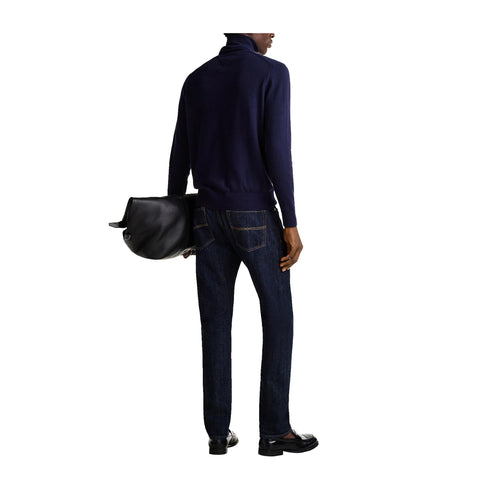 Tommy Hilfiger Pullover Maglia Uomo dolcevita a tinta unita Blu A24 - TOMMY HILFIGERMW28048 - DW5 - S - Francavilla Moda