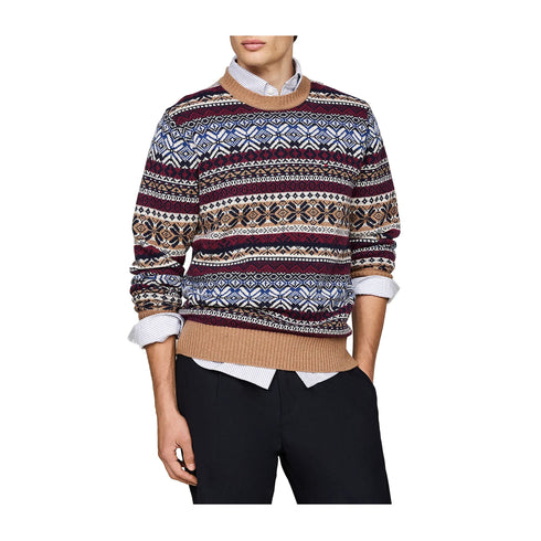 Tommy Hilfiger Pullover Maglia Uomo Fair Isle a girocollo Multicolor - Francavilla Moda