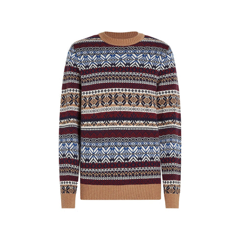 Tommy Hilfiger Pullover Maglia Uomo Fair Isle a girocollo Multicolor - Francavilla Moda