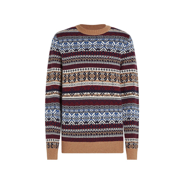 Tommy Hilfiger Pullover Maglia Uomo Fair Isle a girocollo Multicolor - Francavilla Moda