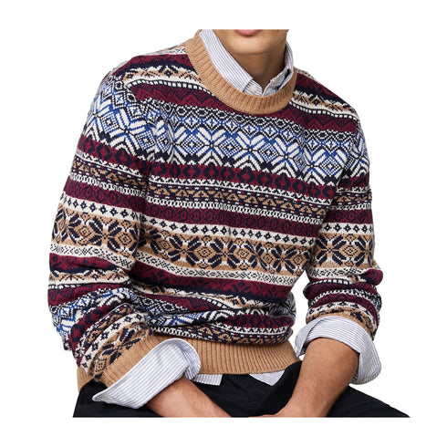Tommy Hilfiger Pullover Maglia Uomo Fair Isle a girocollo Multicolor - Francavilla Moda