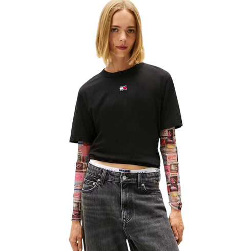 Tommy Hilfiger T-shirt Maglietta con distintivo squadrato XS - Francavilla Moda