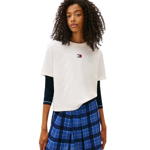 Tommy Hilfiger T-shirt Maglietta con distintivo squadrato XS A25-TOMMY JEANSDW22202-YBH-XS - Francavilla Moda