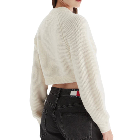 Tommy Hilfiger Maglia Maglione Tommy Hilfiger Jeans TJW CROP BADGE SWEAT S A25-TOMMY JEANSDW21677-YBH-S - Francavilla Moda