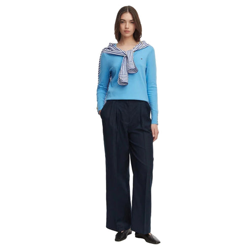 Tommy Hilfiger Pantalone Pantalone Donna Wide leg tinta unita 34 P26-TOMMY HILFIGERWW48884-YCF-34 - Francavilla Moda