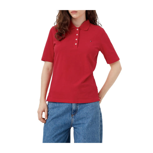 Tommy Hilfiger Polo Polo Donna 1985 quattro bottoni XS P25 - TOMMY HILFIGERWW43224 - XLG - XS - Francavilla Moda