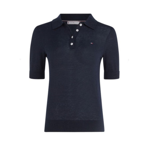 Tommy Hilfiger Polo Polo Donna in tinta unita Blu - Francavilla Moda