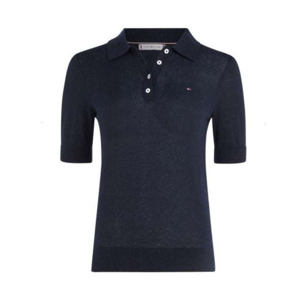 Tommy Hilfiger Polo Polo Donna in tinta unita Blu - Francavilla Moda