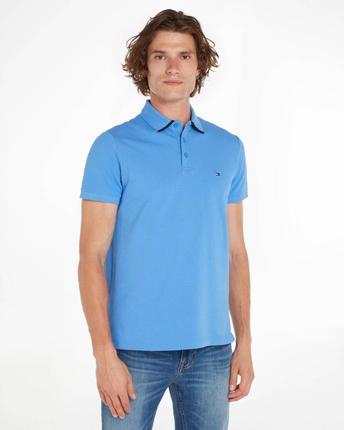 Tommy Hilfiger Polo Polo Uomo con logo sotto il colletto Celeste - Francavilla Moda