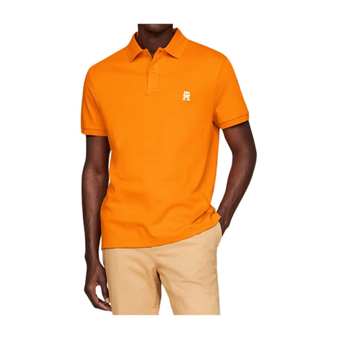 TOMMY HILFIGER Polo Polo Uomo con mini logo ricamato Ocra - Francavilla Moda