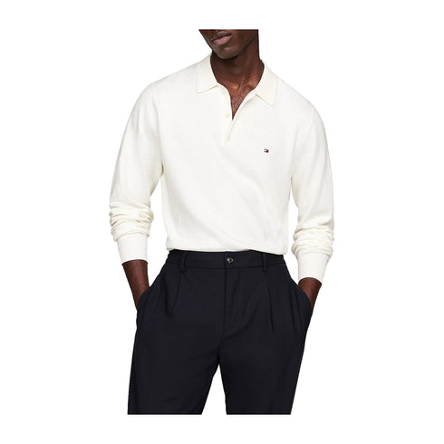 Tommy Hilfiger Polo Polo Uomo in maglia tre bottoni Blu - Francavilla Moda