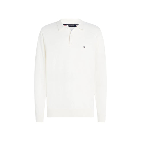 Tommy Hilfiger Polo Polo Uomo in maglia tre bottoni Bianco A24 - TOMMY HILFIGERMW36519 - YBI - S - Francavilla Moda