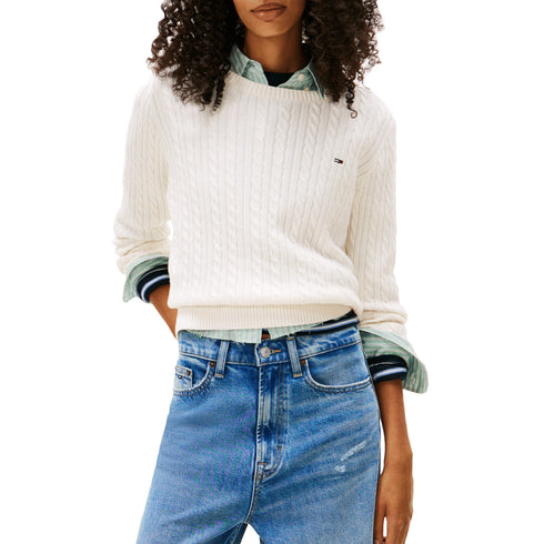 Tommy Hilfiger Pullover Pullover a trecce essential XS A25-TOMMY JEANSDW22165-YBH-XS - Francavilla Moda