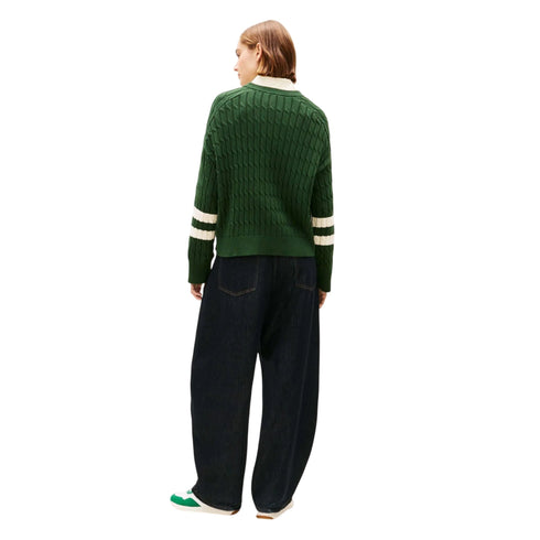 Tommy Hilfiger Pullover Pullover donna relaxed fit in maglia intrecciata TEXTURED GRAPHIC XS P26-TOMMY HILFIGERWW47633-MBO-XS - Francavilla Moda
