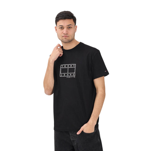 Tommy Hilfiger T-shirt mm T-shirt a manica corta da uomo con logo a timbro S P26-TOMMY JEANSDM22317-BDS-S - Francavilla Moda